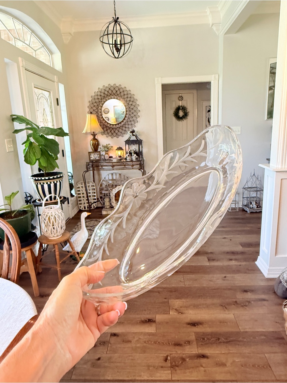 Fostoria Etched Clear Glass Celery / Relish Dish – Heather Pattern #343 - Picture 10 of 14